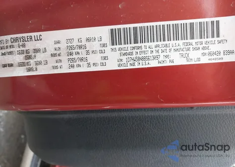 2008 Dodge Dakota Laramie z USA, uszkodzony, nr VIN 1D7HW58N88S613097